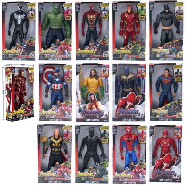 

marvel super heroes avengers thanos black panther captain america thor iron man spiderman hulkbuster hulk action figure toy 12"30cm