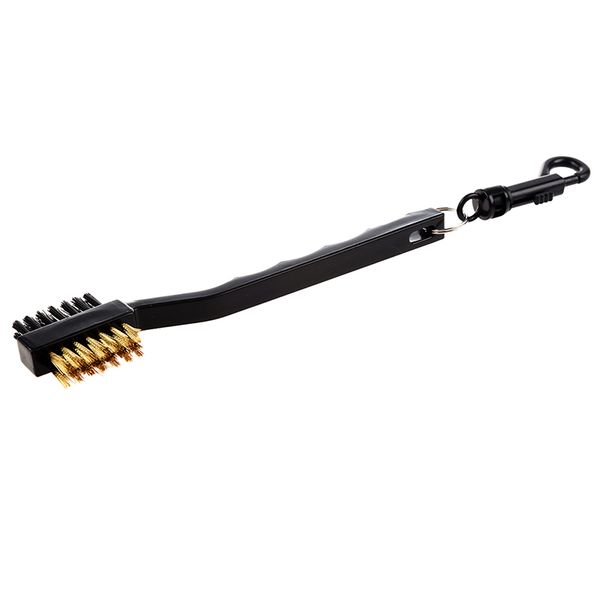 

2 sides golf club cleaning brush with snap clip