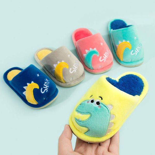 

kids slippers 2019 autumn winter new toddler boys girls little kids shoes warm cute slippers animal outdoor shoes #n27, Black;grey