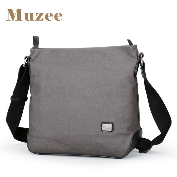 

muzee new canvas messenger bag men shoulder bag crossbody vertical section business casual small package