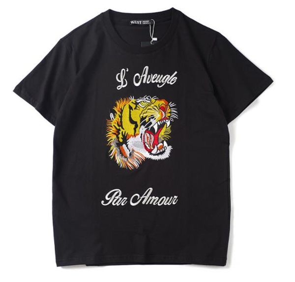 

2019 tiger designer t head s-2xl men women brand mens embroidery t tshirt letter clothing shirts short summer shirt sleeve fo jhwe, Black