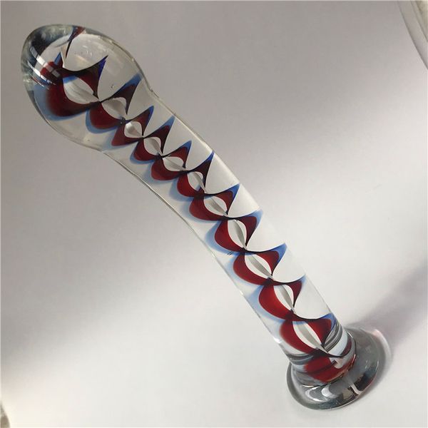 

glass toy fashion glass penis dildo dong foreplay glass stick masturbation toy for her ing