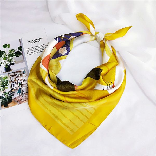 

бандана шелкового шарф женщины foulard оголовье зима шарфы новой мода zebra платок шейных площадей 70 * 70см, Blue;gray