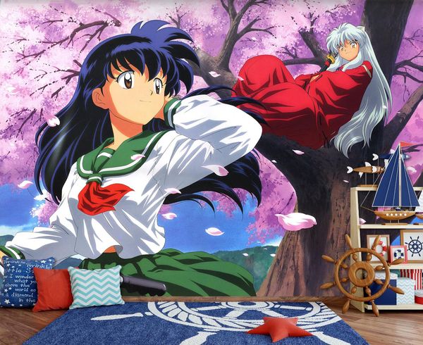 

self-adhesive] 3d inuyasha 54656533 japan anime wall paper mural wall print decal murals