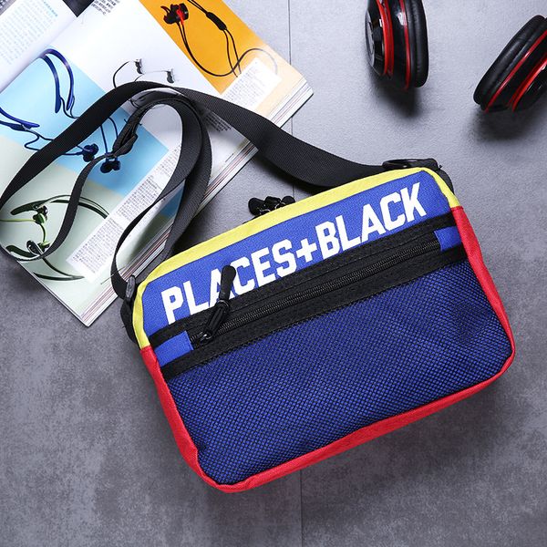 

korean fashion shoulder bag hip hop canvas messenger bag for men and women couples