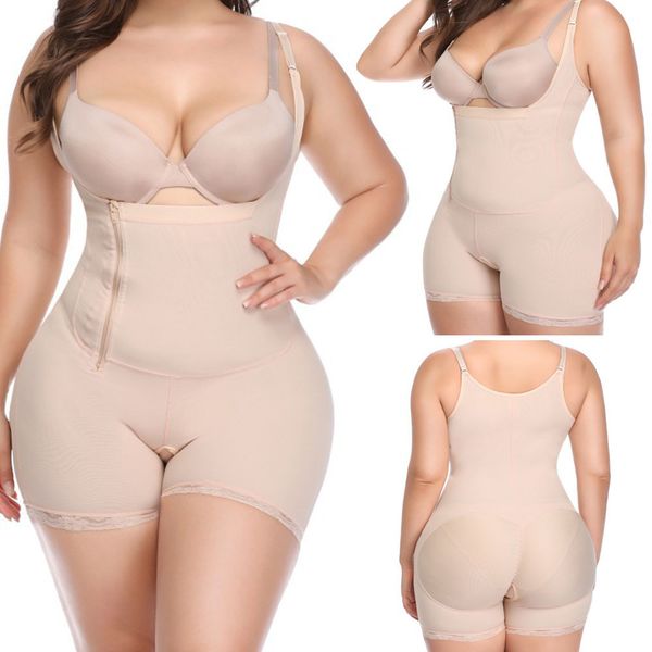 

nemolemon women's slimming underwear bodysuit body shaper waist shaper shapewear postpartum recovery slimming zip corset, Black;white