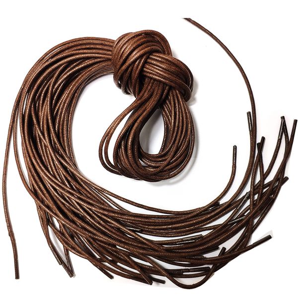 

lihuamao 1 pair coffee brown waxed shoelaces cotton oxford brogue leather shoes round cotton shoelaces, White;pink