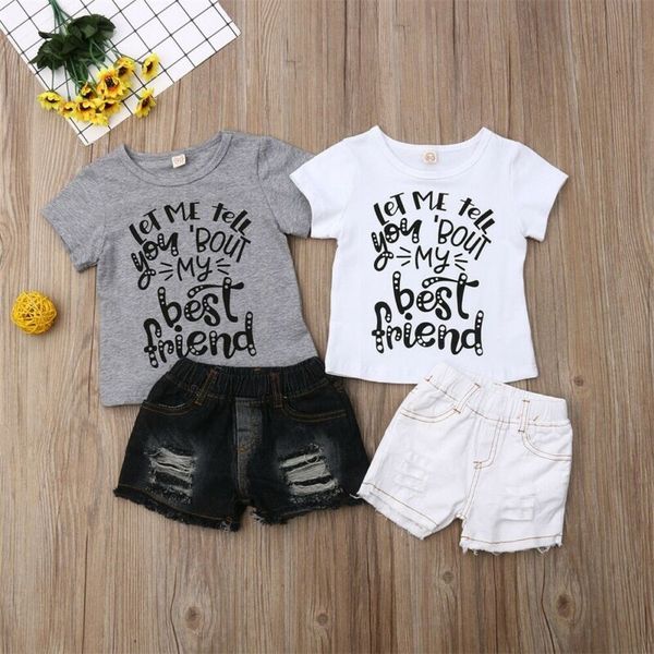

2pcs 1-5Y Toddler Kid Baby Sister Brother Cotton Romper Boy Girl T-Shirt Shorts Clothes Baby Outfits