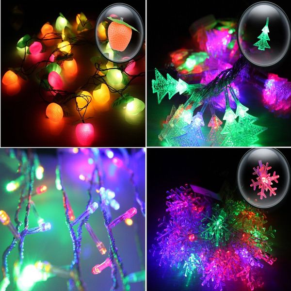

28/80 leds mini led copper wire string fairy lights 5-9m xmas decoraton