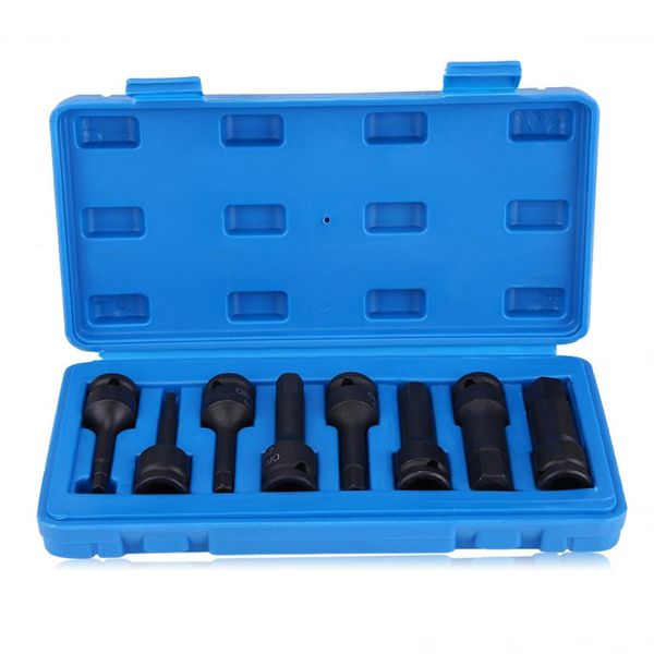 

8pcs 1/2" inch drive air allen hex key bit socket set h5-h19 automobile car repair tool