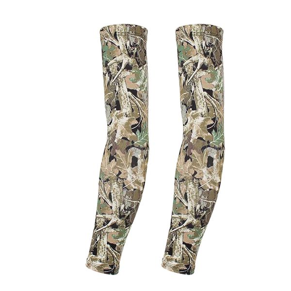 

1pair cooling arm sleeves sun uv protection sleeves cover camouflage cycling for men women, Black;gray