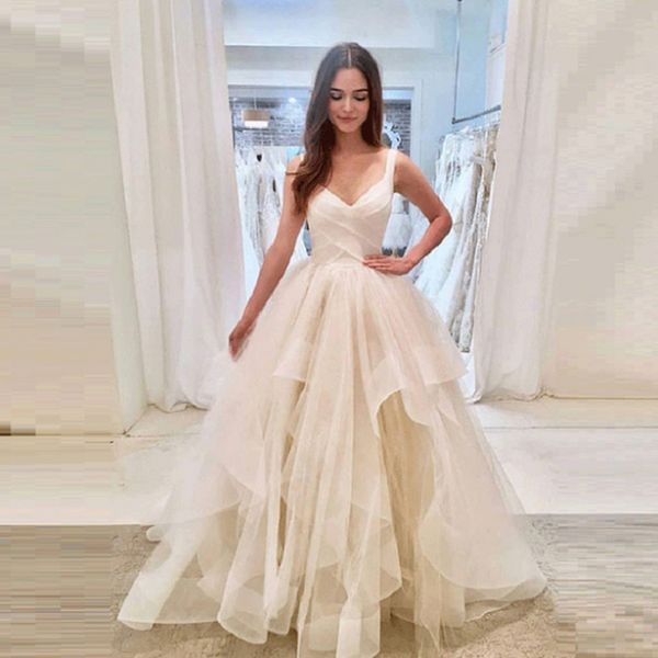 Discount Luxury Beaded Embroidery Bridal Gowns Princess Gown