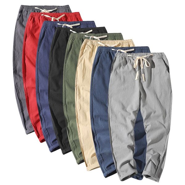 

2019 men casual pants comfortable harem pants loose homme jogger drawstring trousers plus size 5xl solid pantalon homme, Black