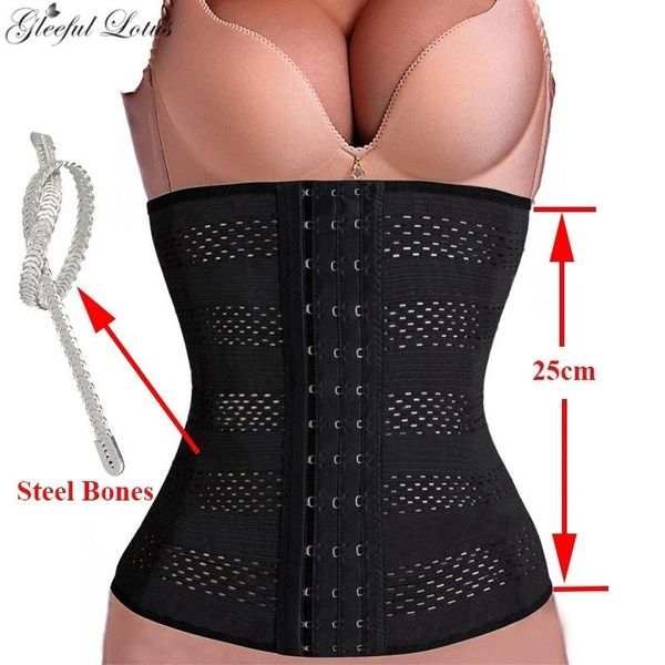 

plus size shapewear women slimming sheath waist trainer body shaper pulling corset modeling strap stomach slimming belt girdles, Black;white