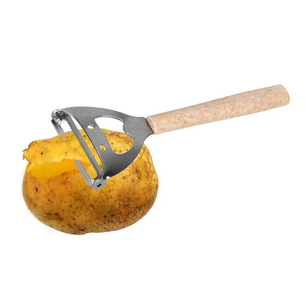 

wheat straw handle carrot potato grater slicer stainless steel multifunctional beer opener fruit vegetable peeler