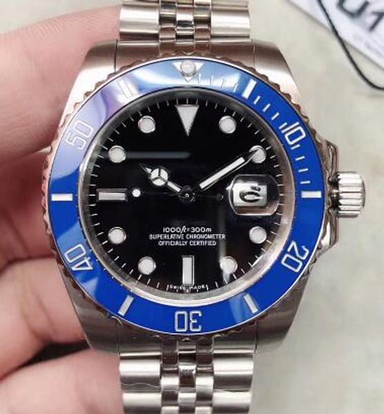 

mens wristwatches blue ceramic bezel stainless steel watch 116710 automatic gmt movement limited watch with jubilee bracelet, Slivery;brown