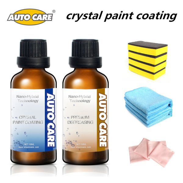 

50ml liquid car wax crystal car glass hydrophobic coating glass ceramic liquid wax 50ml degreasing agent and tools