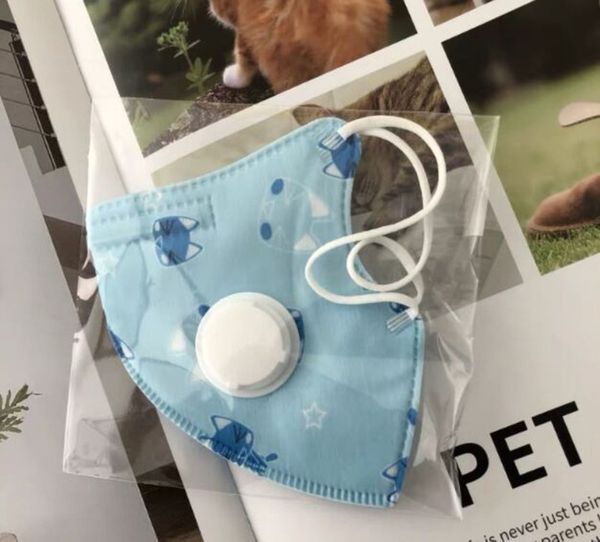 

одноразовые детские маски n95 с дыхательным клапаном meltblown ткань пылезащитный мультфильм пятислойная защитная маска для 4-10 лет