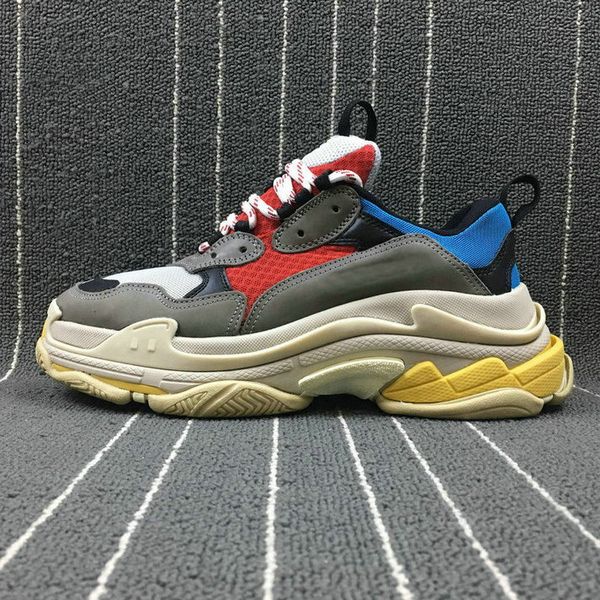 

a chaussures new fashion paris triple-s dad designer shoes platform sneakers triple s mens womens tripler casual sports trainers zapatos, Black