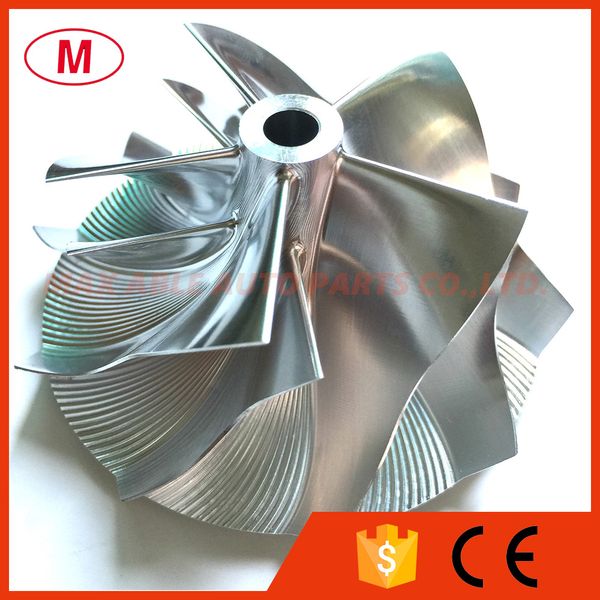 

td05h 20g upgrade 56.58/73.04mm 5+5 blades reverse turbo billet compressor wheel/aluminum 2618/milling compressor wheel for mitsubishi