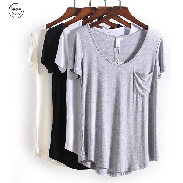 

4 цвета рубашки моды все t v образным вырезом с коротким рукавом match summer new s plus размер основывая сыпучие европейский стиль, White