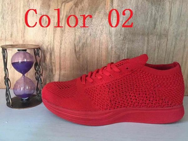 

2019 knit fly racer designer shoes for mens womens trainer chukka black red blue grey lightweight breathable walking shoes eur36-45