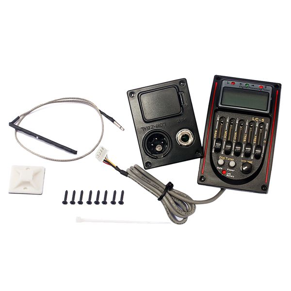 

eq lc-5 band tuner guitar preamp equalizer guitar pickup replacement part, black