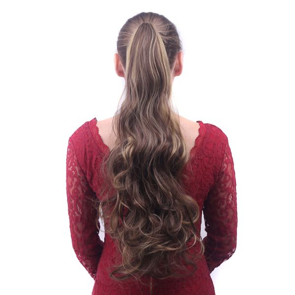 

Long Big Weave Wig Claw Clip On Ponytail Hair Pieces Long Wave Clip Heat Resistant Ponytail Wigs