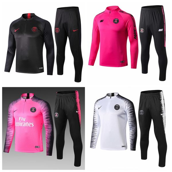 

New p g pink pari aint germain fr occer jer ey 18 19 training uit track uit mbappe mar eille football hirt jacket 2018 2019 kit