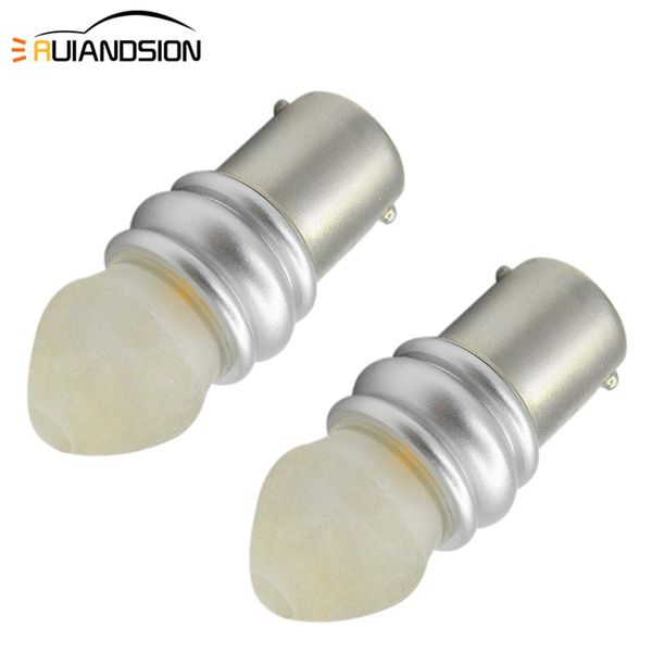 

pair 2.76w ac/dc 10-30v 1156 ba15s p21w led bulb c'ree chip led car turn signal lamp reverse rv interior light auto 3000k yellow