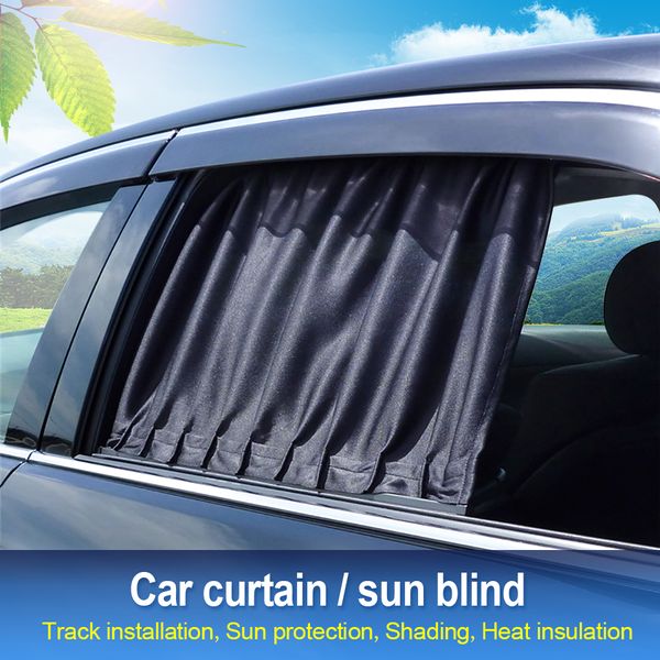 

new 2019 track car sunshade retractable uv protection cover sun shield black for vehicle windshield side windows for suv cars