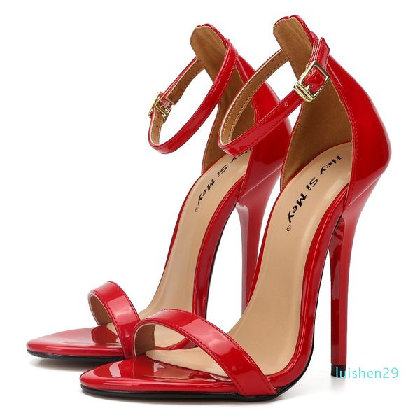 

hsm zapatos mujer stiletto ladies crossdresser sandals 14cm thin high heels bridal shoes woman ankle strap leopard print pumps l29, Black