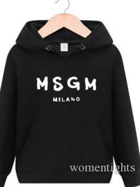 

msgm letters designer men hoodies women fleece hooded brand fashion stylish sweatshirts, Black
