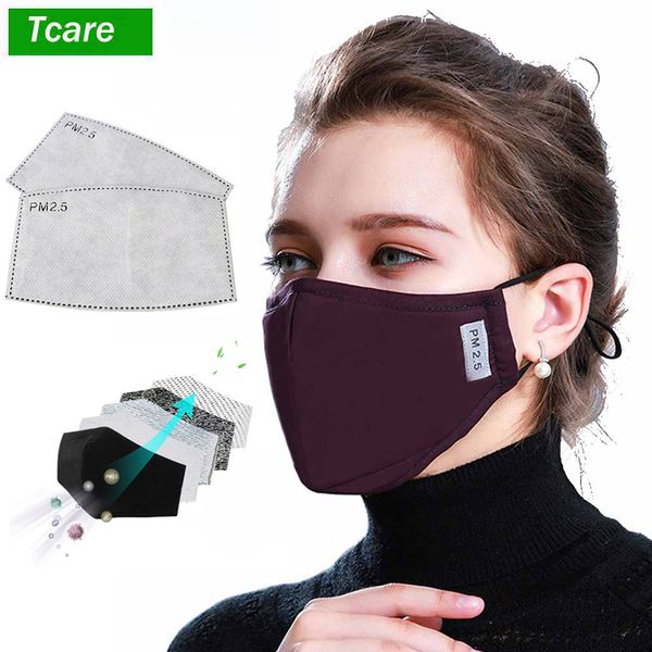 

* cotton pm2.5 black mouth mask anti dust mask activated carbon filter windproof mouth-muffle bacteria proof flu face masks care
