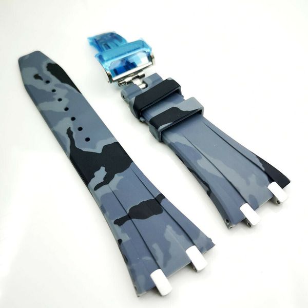 

26 мм / 18 мм Камуфляж Серый люкс высокого качества Резина 18 мм Развертывание Застеж
