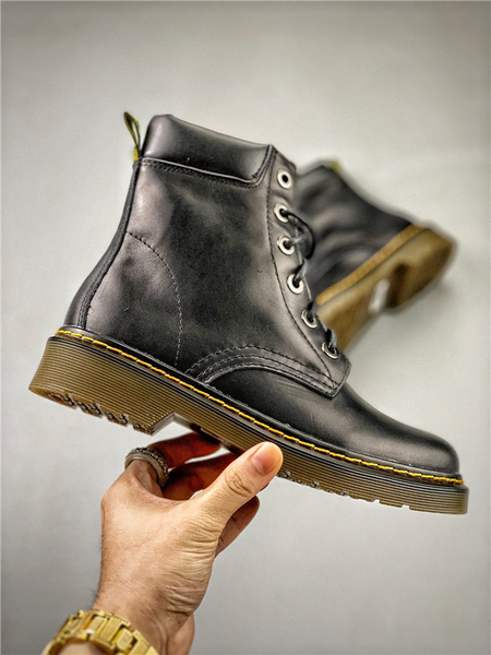 

new designer 2019 martin dr martins woman martin boot doc aston mens shoes boots men sneakers chaussures work sole leather winter motor5f53#, Black