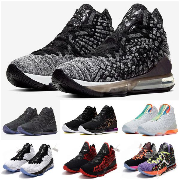 

2020 new mens lebron 17 basketball shoes for sale purple yellow glow in dark mvp womens youth kids lebrons sneakers tennis, Black