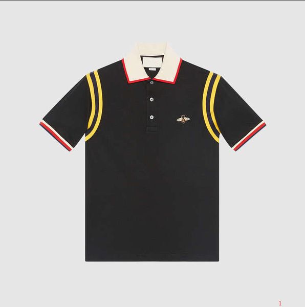 

2020 рубашки поло модельер мужчин футболки вышивка bee с коротким рукавом поло марка basic top streetwear casual tees m-3xl xy1870703, White;black