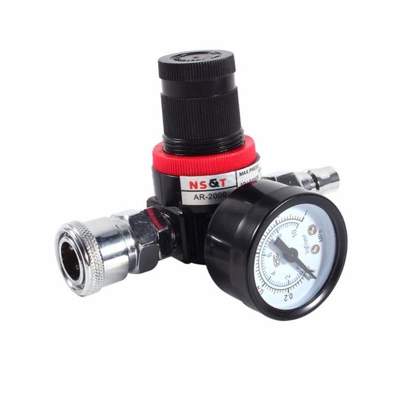 

car-styling 1/4" auto car air pressure regulator gauge valve compressor for spray gun