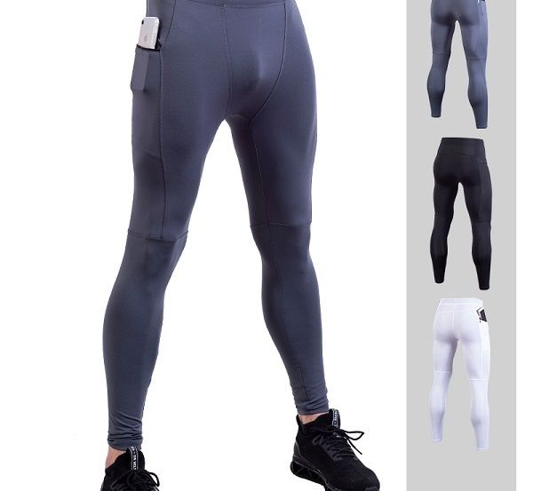 

new arrival men pants sports trainingggg highh-elastivc quickkk dry legg gings mens fitness gym tights running trousers, Black;blue