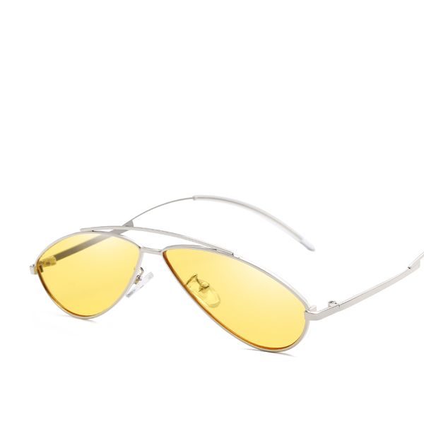 

steampunk oval sunglasses women 2018 designer yellow pink purple ladies tiny sun glasses feminino, White;black