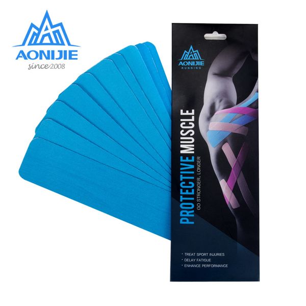 

aonijie elastic kinesiology sport bandage tape roll sports physio muscle protective strain support gym e4401 e4402, Black;blue