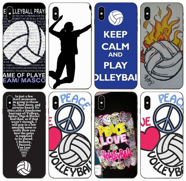 

tongtrade] peace love volleyball print sport fans case for iphone 11 pro max x xs xr 6s 5s 5c samsung j5 huawei y5ii y6ii htc m9 plus case