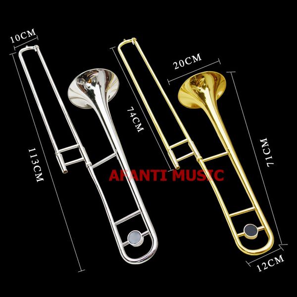 

afanti tenor falling tune b brass body gold lacquer trombone (atb-124