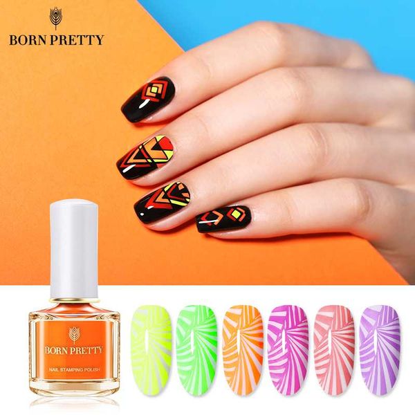 

born pretty glow in dark nail stamping polish fluorescence nail art plate stamp oil gold stamping polish summer series