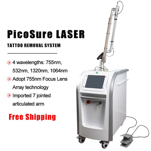 

пикосекундный 755 нм 532 нм лазера 1064nm 1320nm для удаления бровь q-переключатель nd yag татуировка удаления красоты оборудование picosure, Black