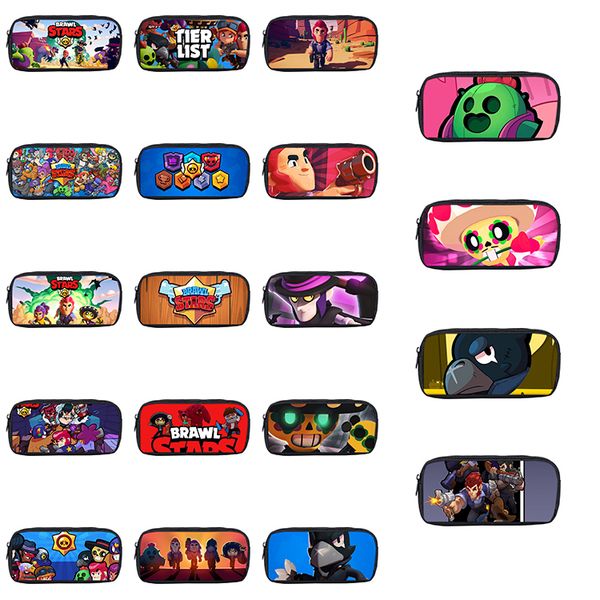 

wild chaos mobile game peripheral pen bag primary school students creative stationery box personality pencil box school supplies t3i5146, Black