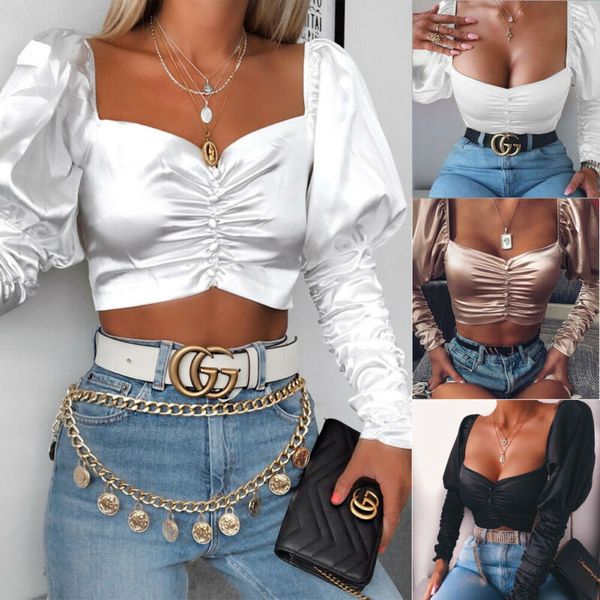 

women 2019 fashion new shirts high street breathable full solid natura color nylon, White