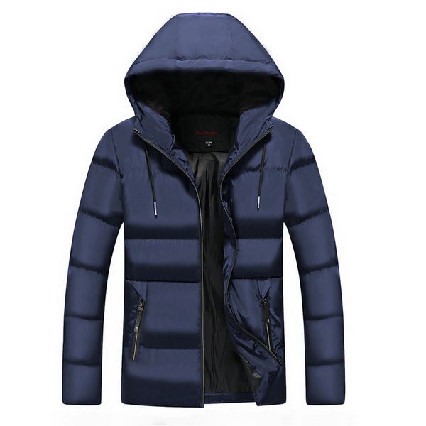 

new men's winter coat 100% cotton, cotton and cotton slices thick zipper men's coat warm 4xl, Black