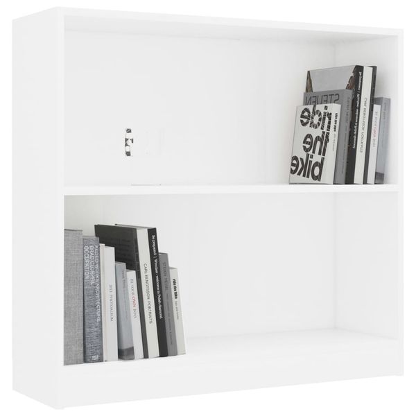 

white bookcase 80 x 24 x 75 cm agglomerate living room furniture